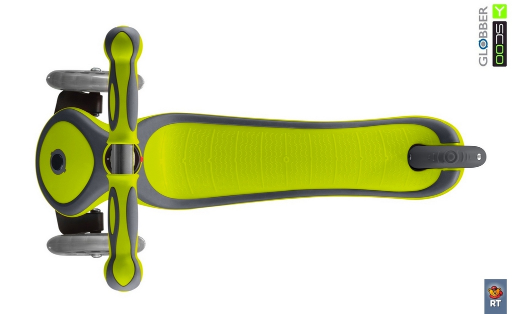 Самокат Y-Scoo RT Globber My Free New Technology с блокировкой колес, зеленый  
